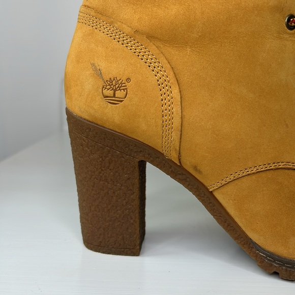Timberland 🧡 Earthkeepers Women's Workboot Style Chunky High Heel Boot Shoes - Picture 9 of 16